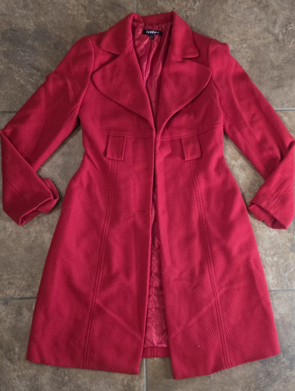 Red | SPICY GIRL | Longline Business Coat